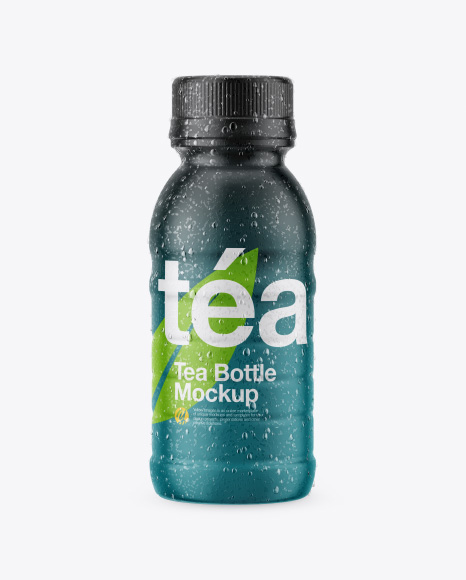 Bottle with Condensation in Shrink Sleeve Mockup PSD #2