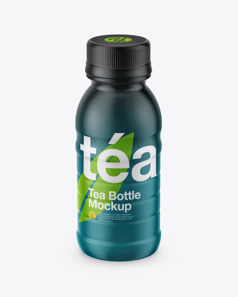 Bottle with Condensation in Shrink Sleeve Mockup