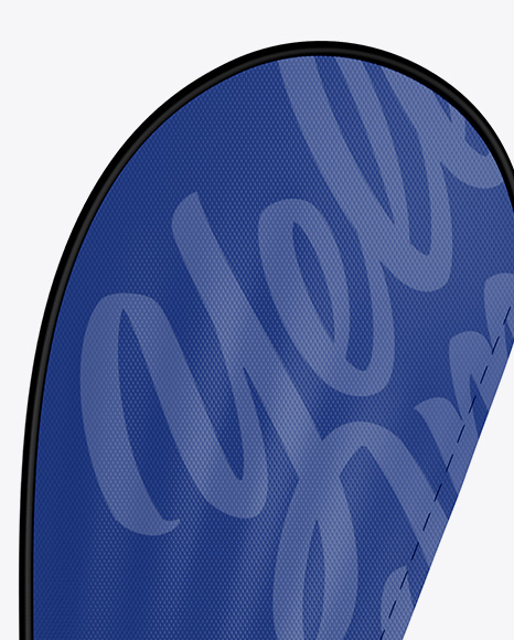 Textured Teardrop Flag Mockup PSD #1