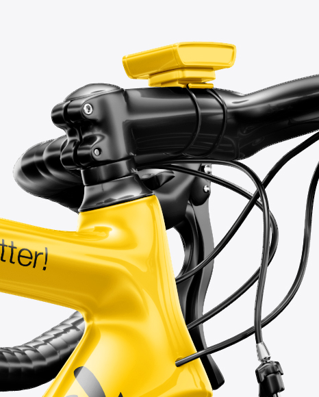 Download Road Bicycle Mockup Back Half Side View In Vehicle Mockups On Yellow Images Object Mockups PSD Mockup Templates