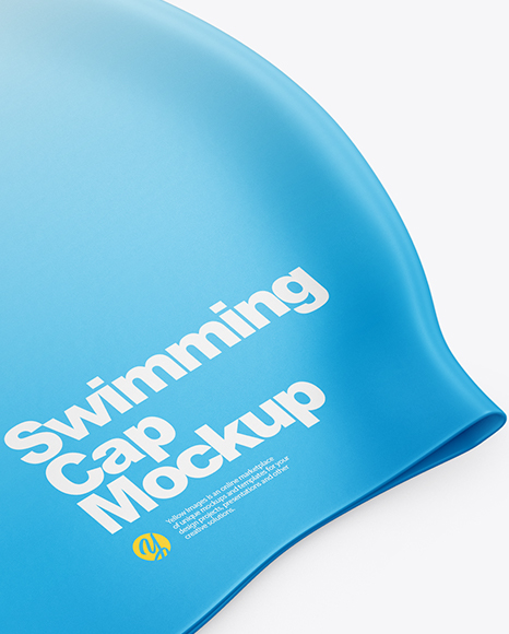 Swimming Cap Mockup in Apparel Mockups on Yellow Images ...