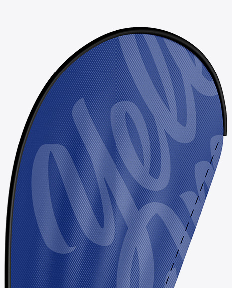 Textured Teardrop Flag Mockup PSD #1