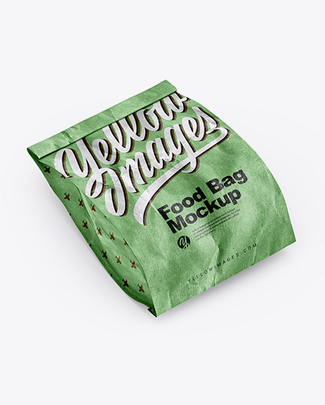 Kraft Paper Food Bag Mockup PSD #4