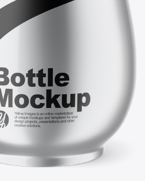 Metallic Plastic Bottle Mockup PSD #1