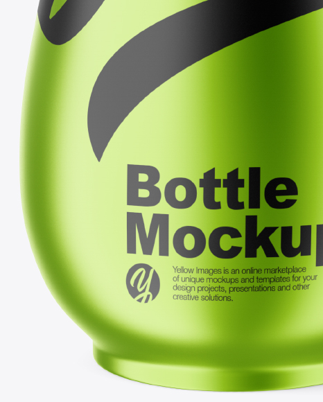 Matte Metallic Plastic Bottle Mockup PSD #1
