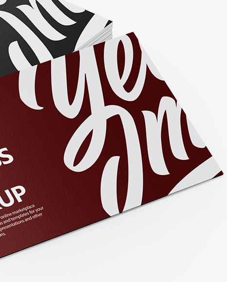 Stack of Paper Business Cards Mockup PSD #1
