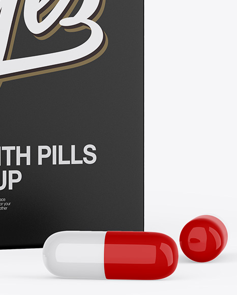 Matte Box w  Pills Mockup PSD #2