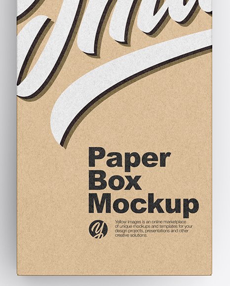 Opened Kraft Box Mockup PSD #1