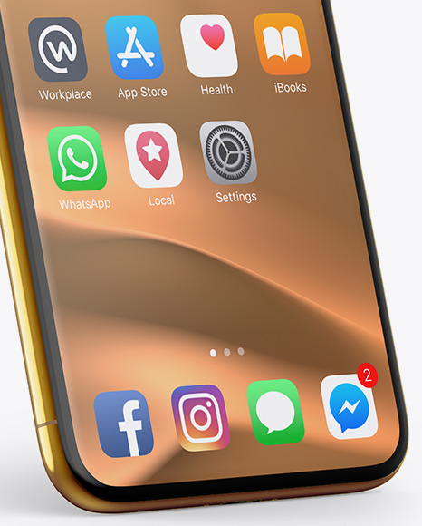 Apple Iphone X Mockup In Device Mockups On Yellow Images Object Mockups