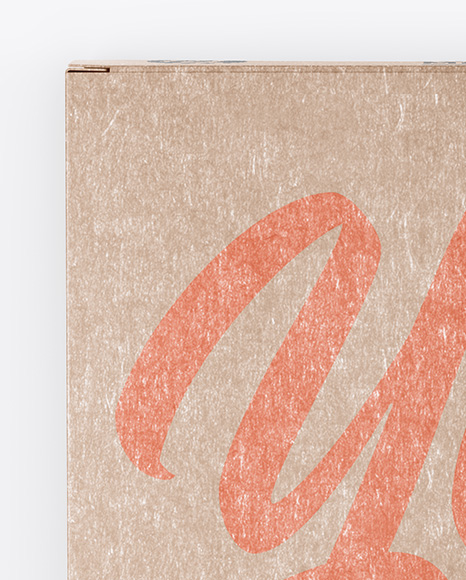 Download Kraft Paper Box Mockup Top View In Box Mockups On Yellow Images Object Mockups