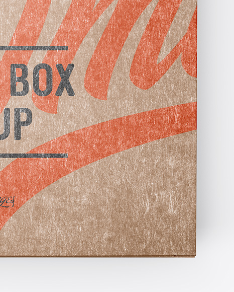 Download Kraft Paper Box Mockup Top View In Box Mockups On Yellow Images Object Mockups