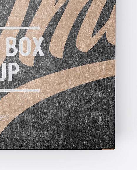 Download Kraft Paper Box Mockup Top View In Box Mockups On Yellow Images Object Mockups PSD Mockup Templates