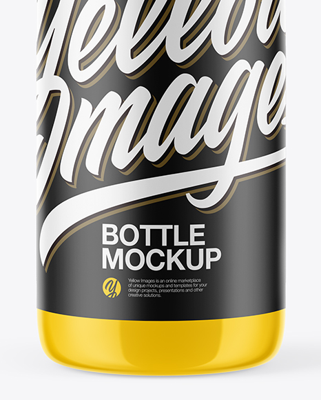 Glossy Plastic Bottle Mockup PSD #1
