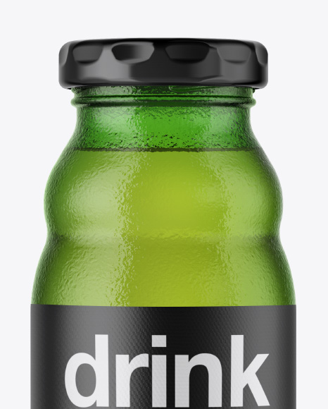 Green Glass Bottle Mockup