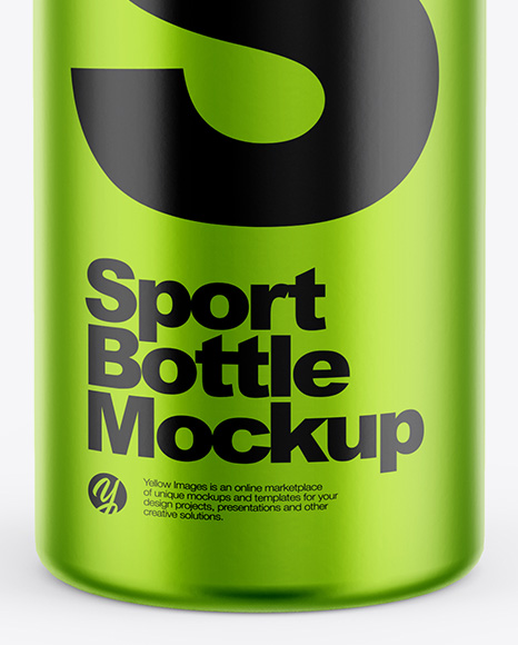 Download Sport Metallic Bottle Mockup In Bottle Mockups On Yellow Images Object Mockups PSD Mockup Templates