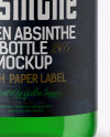 Clear Glass Absinthe Bottle Mockup - Free Download Images High Quality