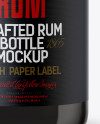 Amber Glass Rum Bottle Mockup on Yellow Images Object Mockups