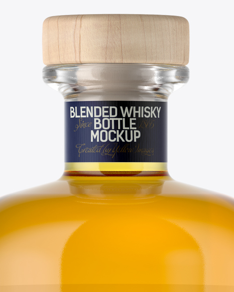 Download Clear Glass Whisky Bottle Mockup In Bottle Mockups On Yellow Images Object Mockups PSD Mockup Templates