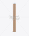 Extra Long Kraft Paper Tube w/ a Convex Lid and a Paper Label - High