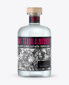 Download Clear Glass Silver Tequila Bottle Mockup in Bottle Mockups on Yellow Images Object Mockups