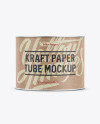 Small Kraft Paper Tube w/ a Paper Label - Front View - Free Download ...