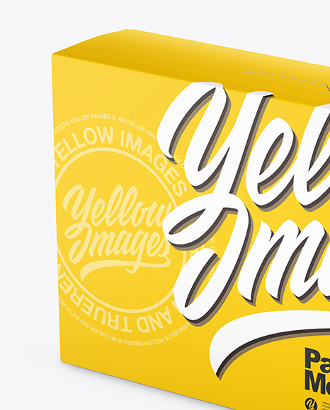 Paper Box Mockup   Front View PSD #2