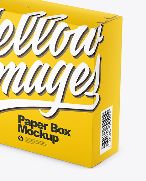 Paper Box Mockup   Front View PSD #1