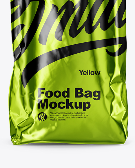 Metallic Food Bag Mockup PSD #1
