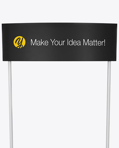 Stand Mockup In Indoor Advertising Mockups On Yellow Images Object Mockups