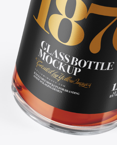 Glass Bottle Mockup PSD #6