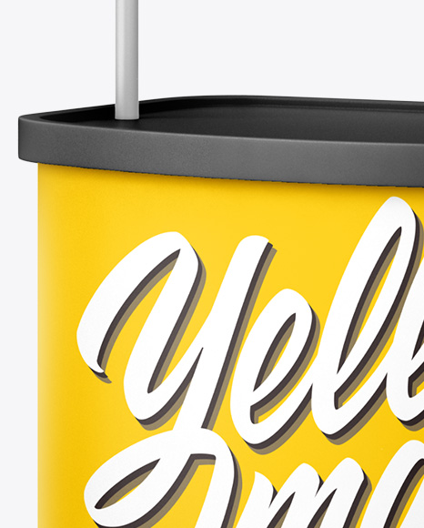 Download Stand Mockup Half Side View In Indoor Advertising Mockups On Yellow Images Object Mockups