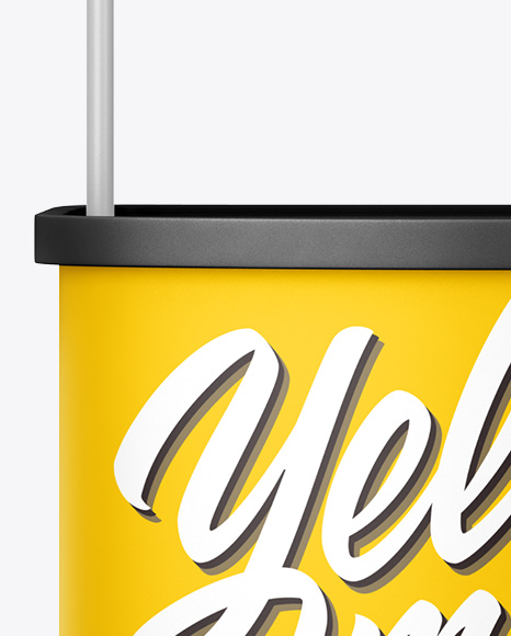 Download Stand Mockup Front View In Indoor Advertising Mockups On Yellow Images Object Mockups