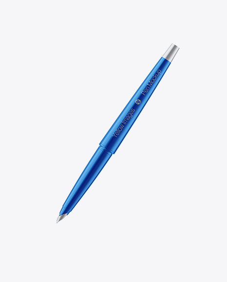 Metallic Pen Mockup PSD #2