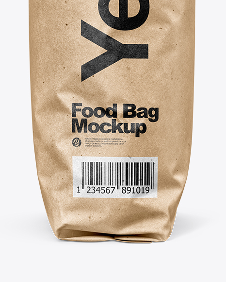 Kraft Food Bag Mockup PSD #1