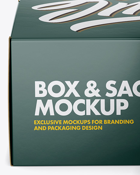 Download Matte Sachet With Box Mockup Front View In Sachet Mockups On Yellow Images Object Mockups