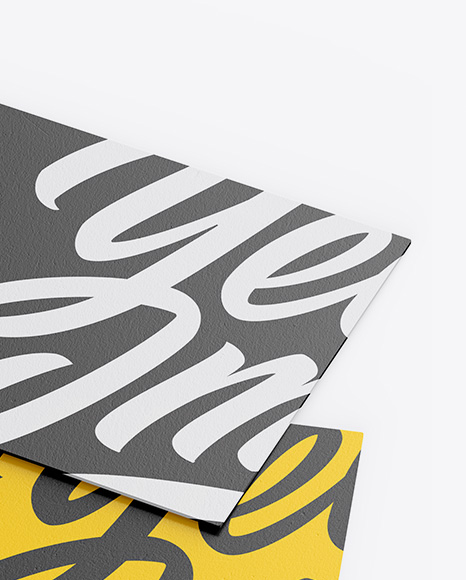 Two Textured Business Cards Mockup PSD #1