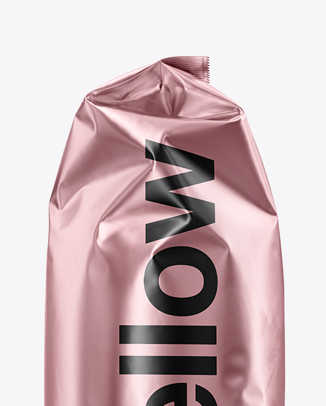 Matte Metallic Food Bag Mockup PSD #2