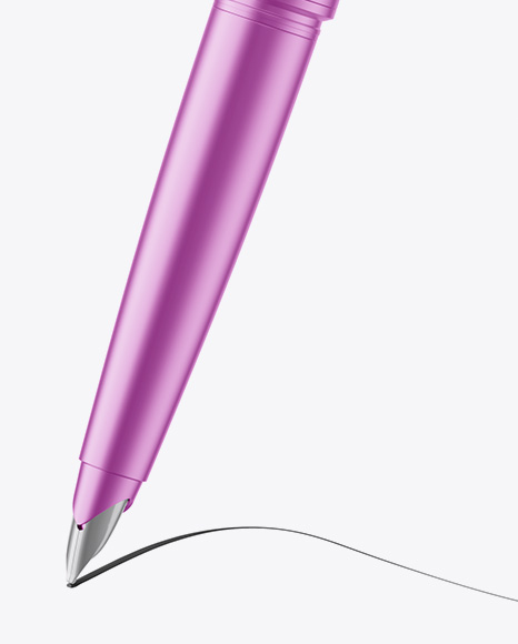 Matte Metallic Pen Mockup PSD #6