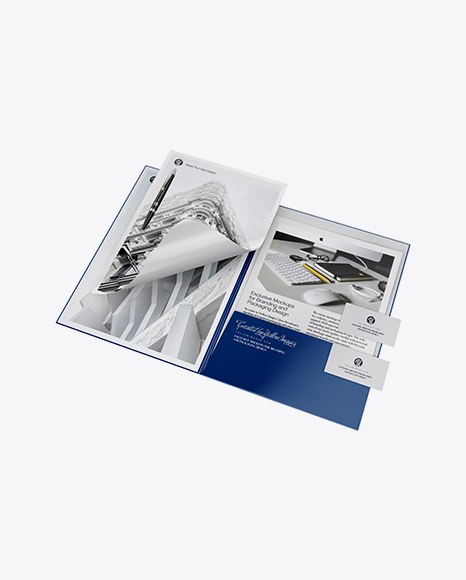 Matte Folder Mockup PSD #2