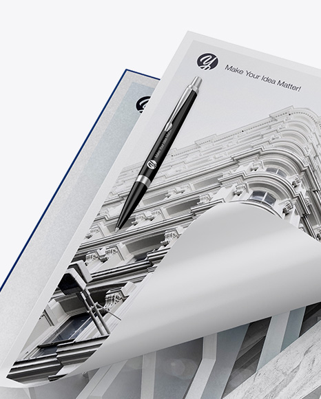 Matte Folder Mockup PSD #6