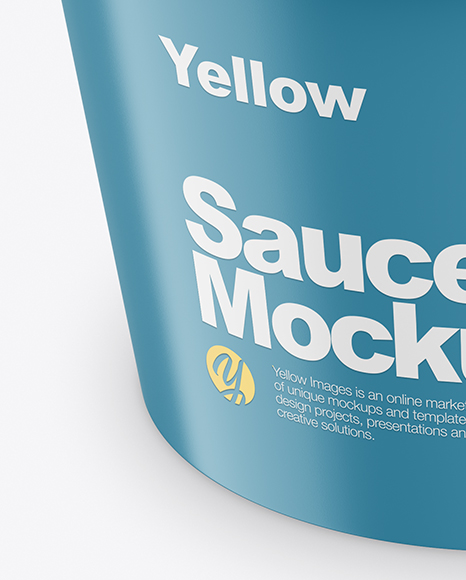 Matte Sauce Jar Mockup PSD #1
