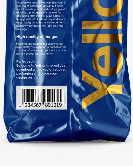 Glossy Food Bag Mockup PSD #1