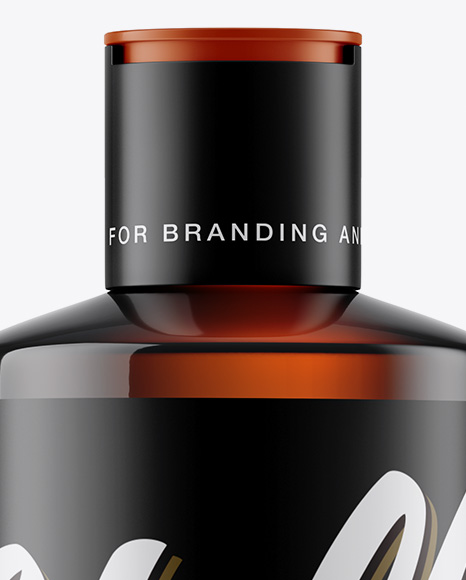 Amber Cosmetic Bottle Mockup PSD #2