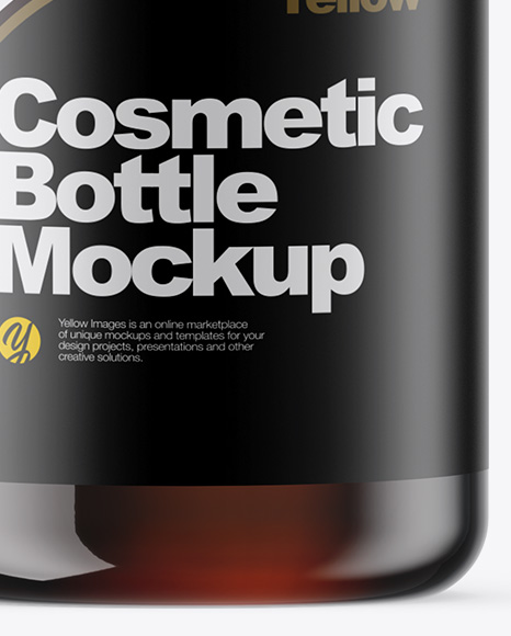 Amber Cosmetic Bottle Mockup PSD #1
