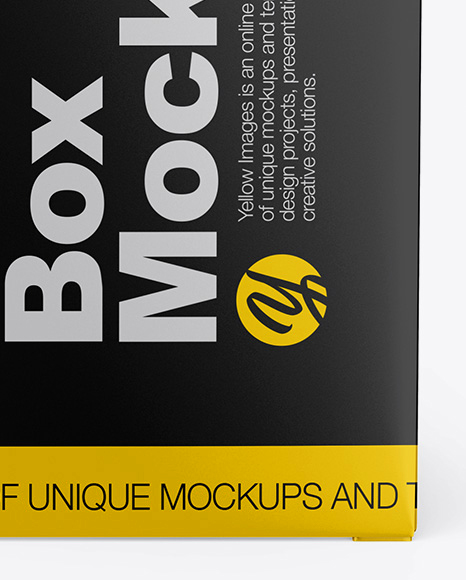 Download Glossy Box Mockup In Box Mockups On Yellow Images Object Mockups PSD Mockup Templates