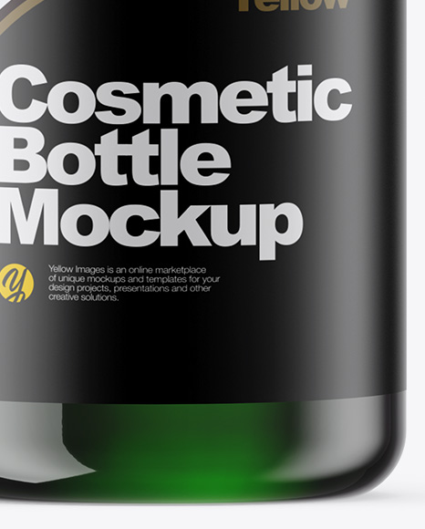 Green Cosmetic Bottle Mockup PSD #4