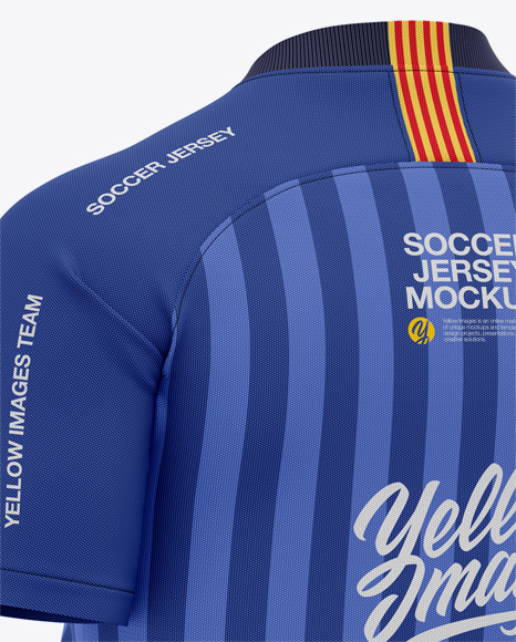 Download Mens Soccer V Neck Jersey Ls Mockup Back Half Side View Yellowimages