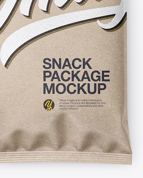 Kraft Snack Package Mockup PSD #1