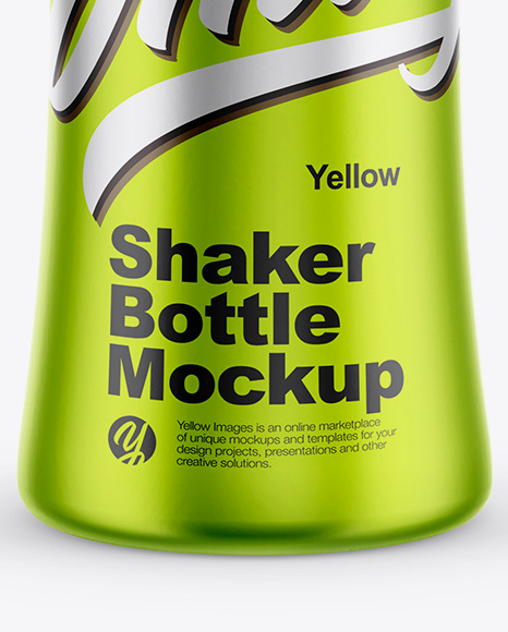 Download Metallic Shaker Bottle Mockup in Bottle Mockups on Yellow ...