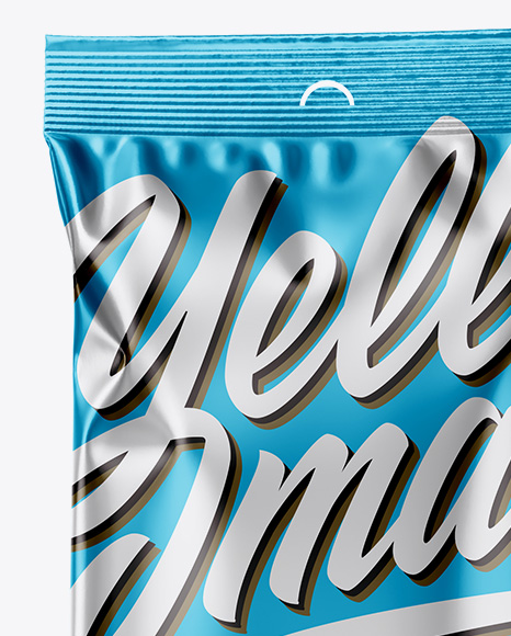 Metallic Snack Package Mockup PSD #2